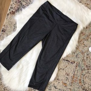 Dark Gray Capris Workout Leggings